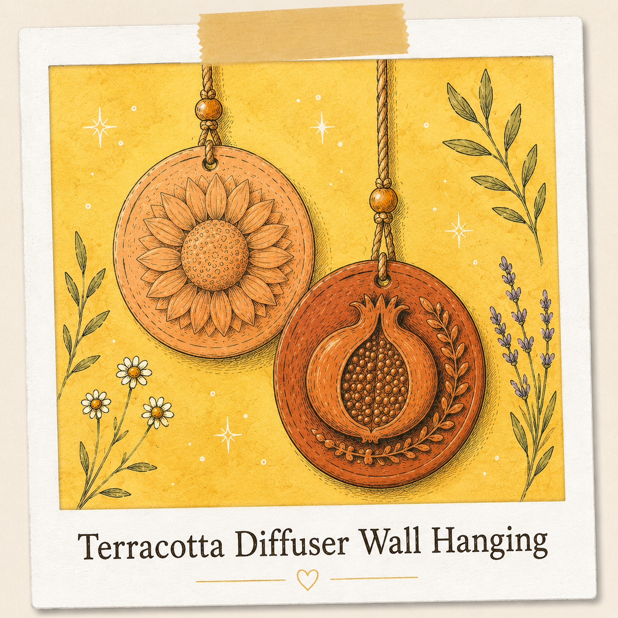 Terracotta Diffuser Wall Hanging