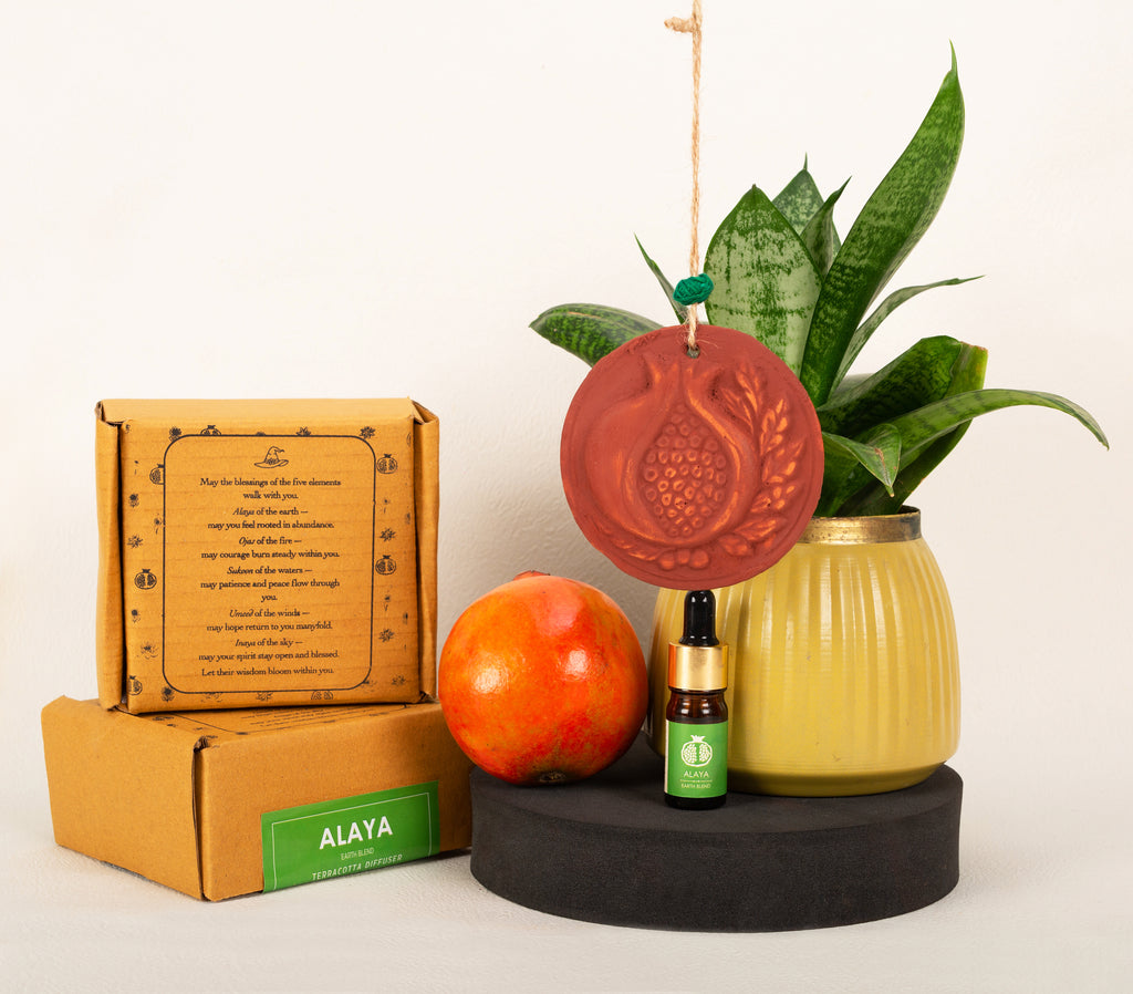 Alaya (Earth Blend) -Terracotta Diffuser Wall Hanging