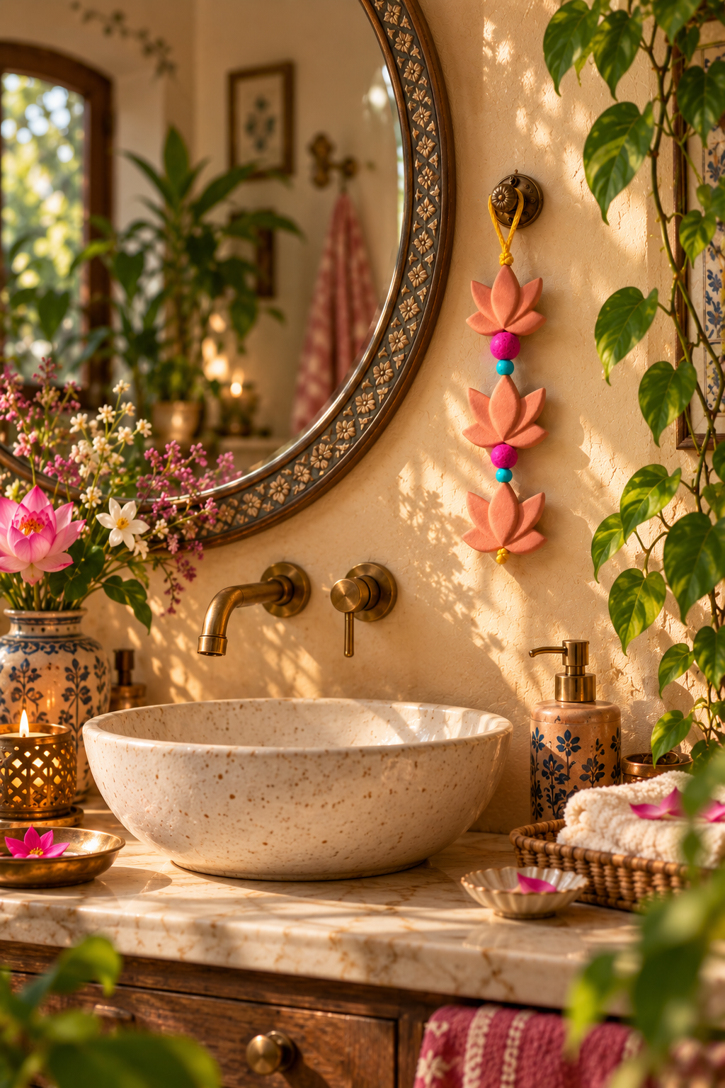 Saroj (Water Blend) – Terracotta Diffuser Wall Hanging
