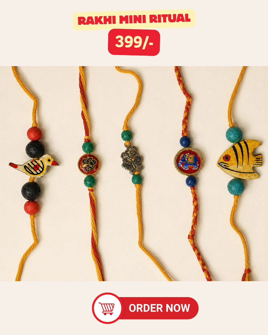 Wildlife Series Rakhi  Mini Ritual — Five Blessings, Five Companions